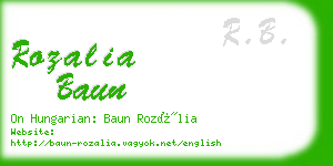 rozalia baun business card